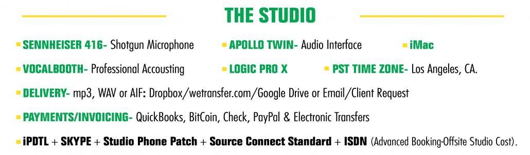 Studio Equipment